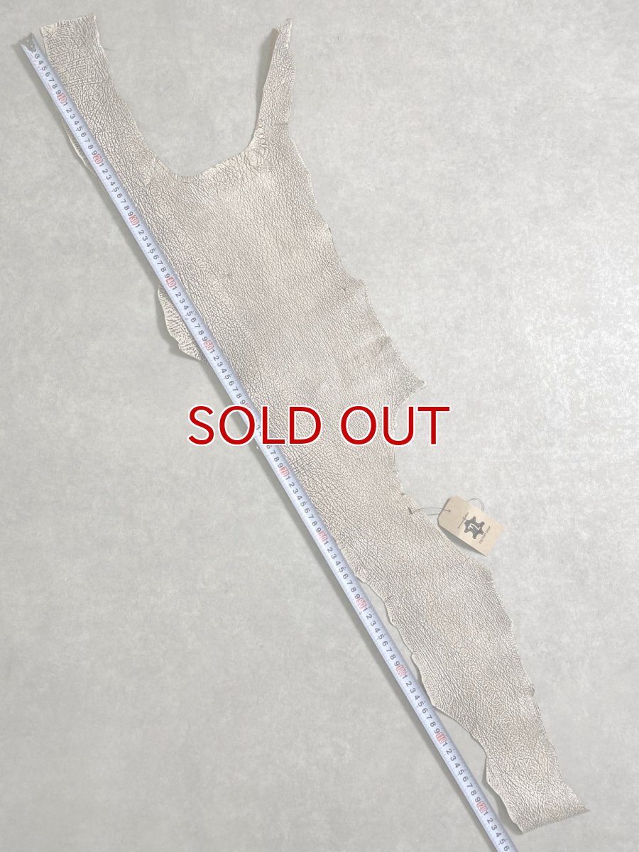 画像7: シャーク　バニラ×茶　サメ革　鮫革　シャークスキン　 (7)