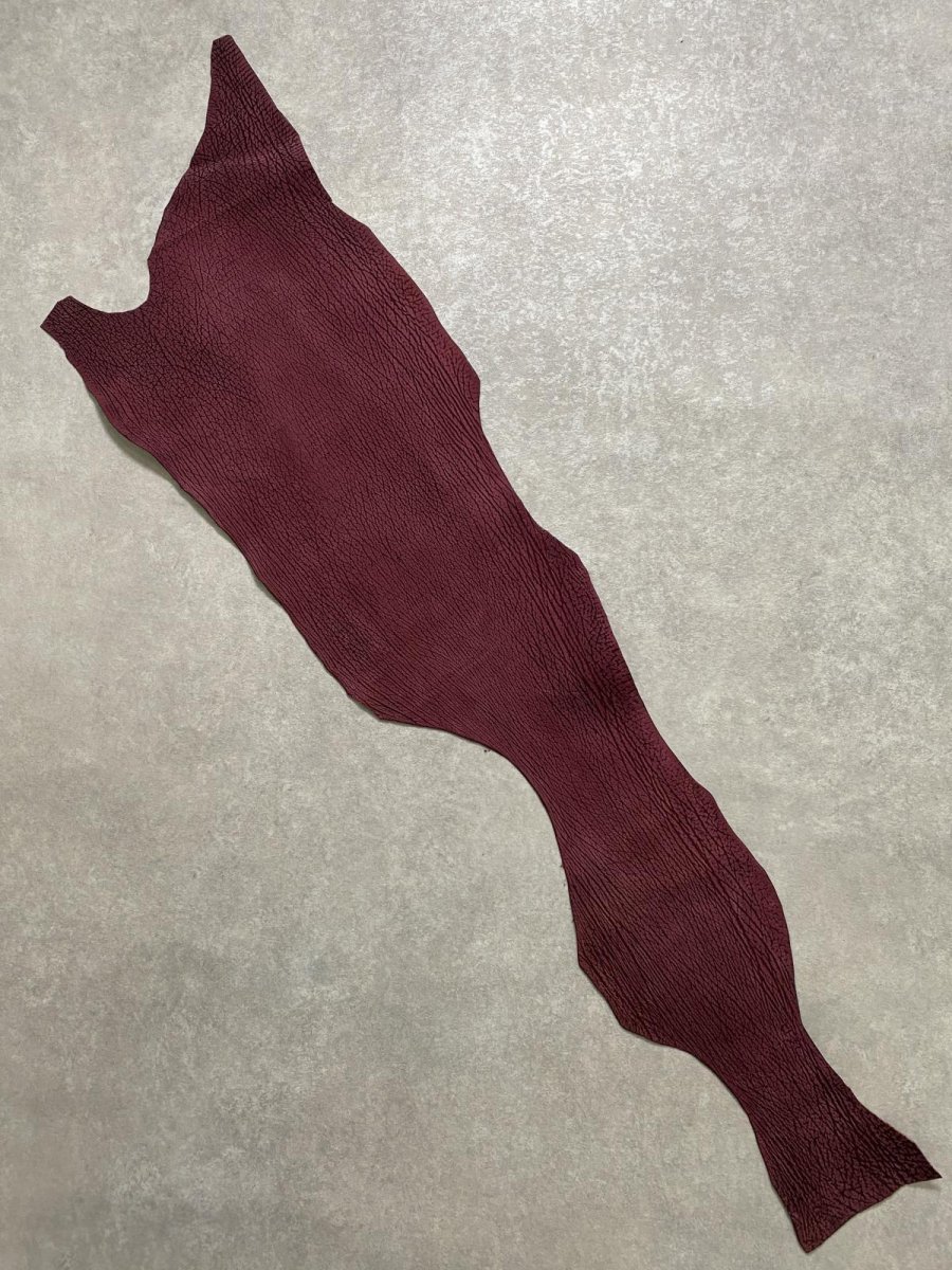 画像1: シャーク　ヌバック　ボルドー　鮫革　シャークスキン (1)