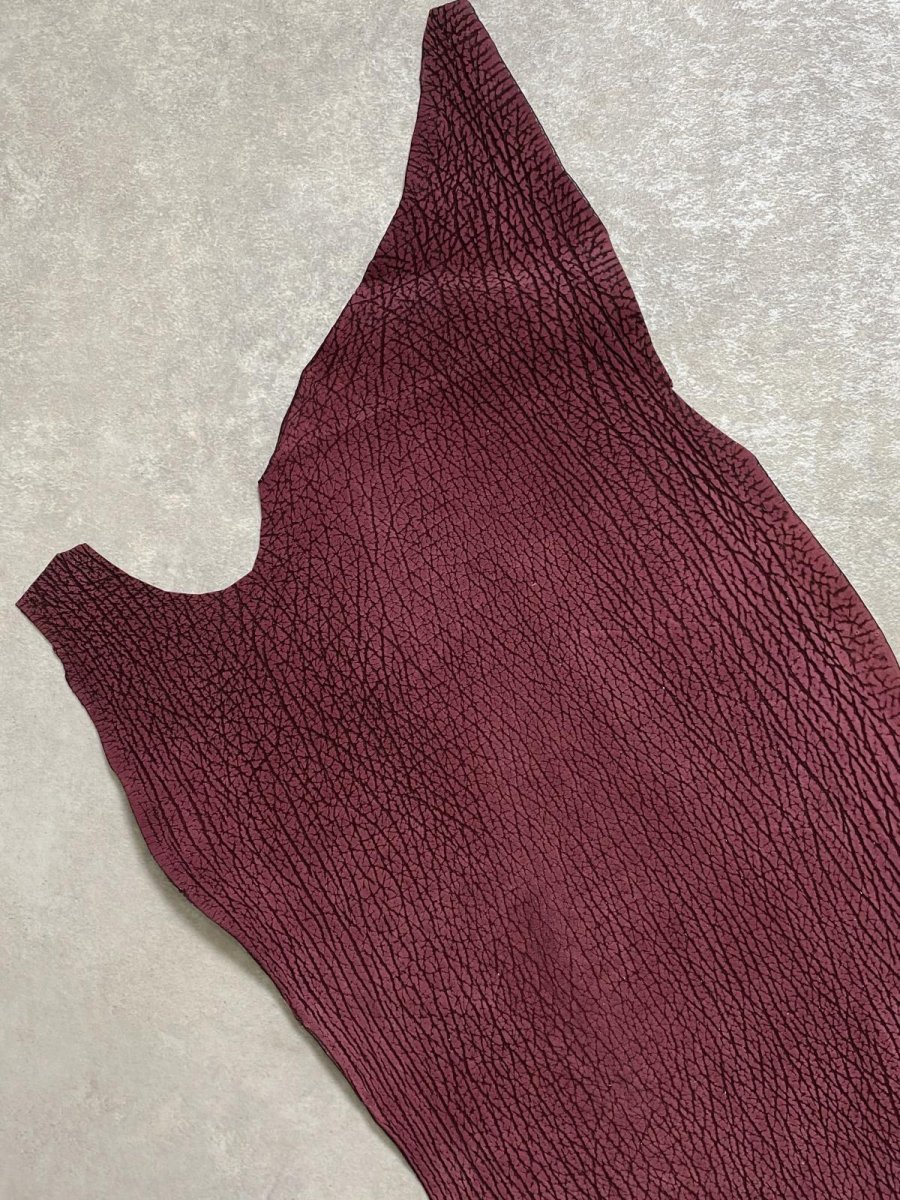 画像2: シャーク　ヌバック　ボルドー　鮫革　シャークスキン (2)