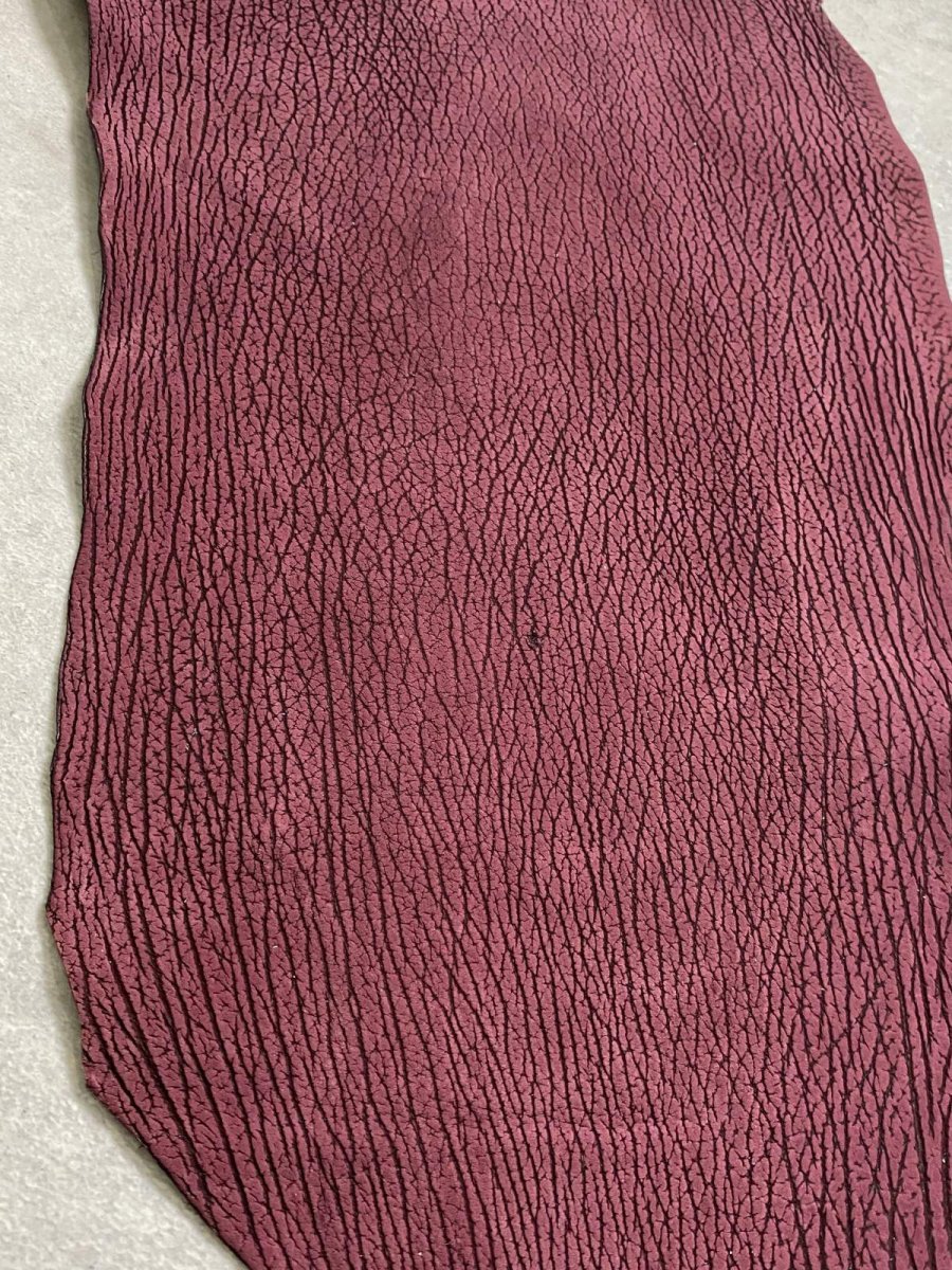 画像6: シャーク　ヌバック　ボルドー　鮫革　シャークスキン (6)