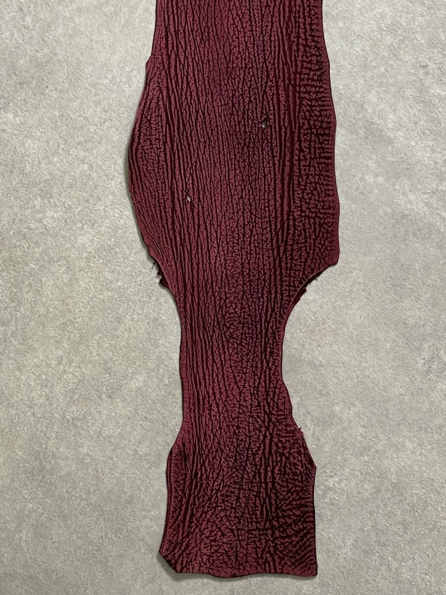 画像4: シャーク　ヌバック　ボルドー　鮫革　シャークスキン (4)