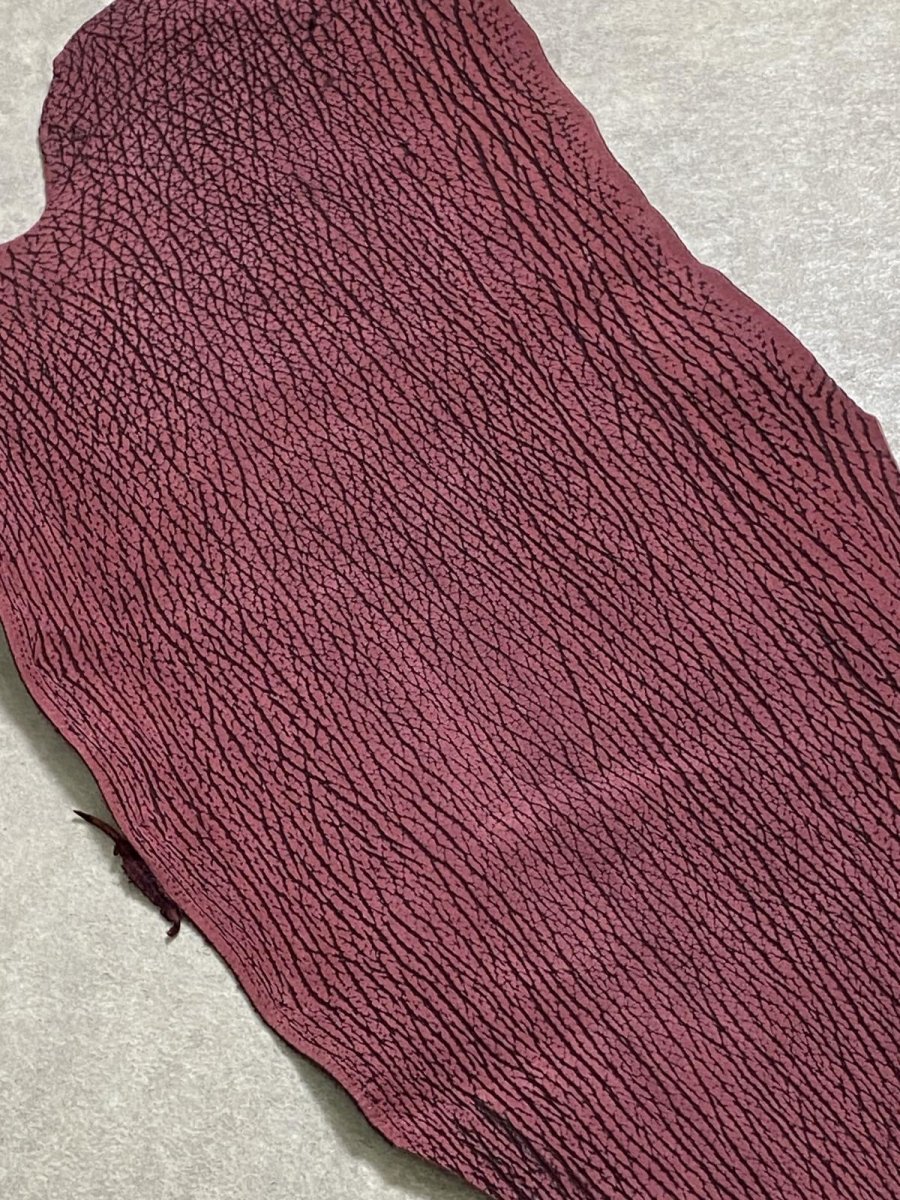 画像5: シャーク　ヌバック　ボルドー　鮫革　シャークスキン (5)