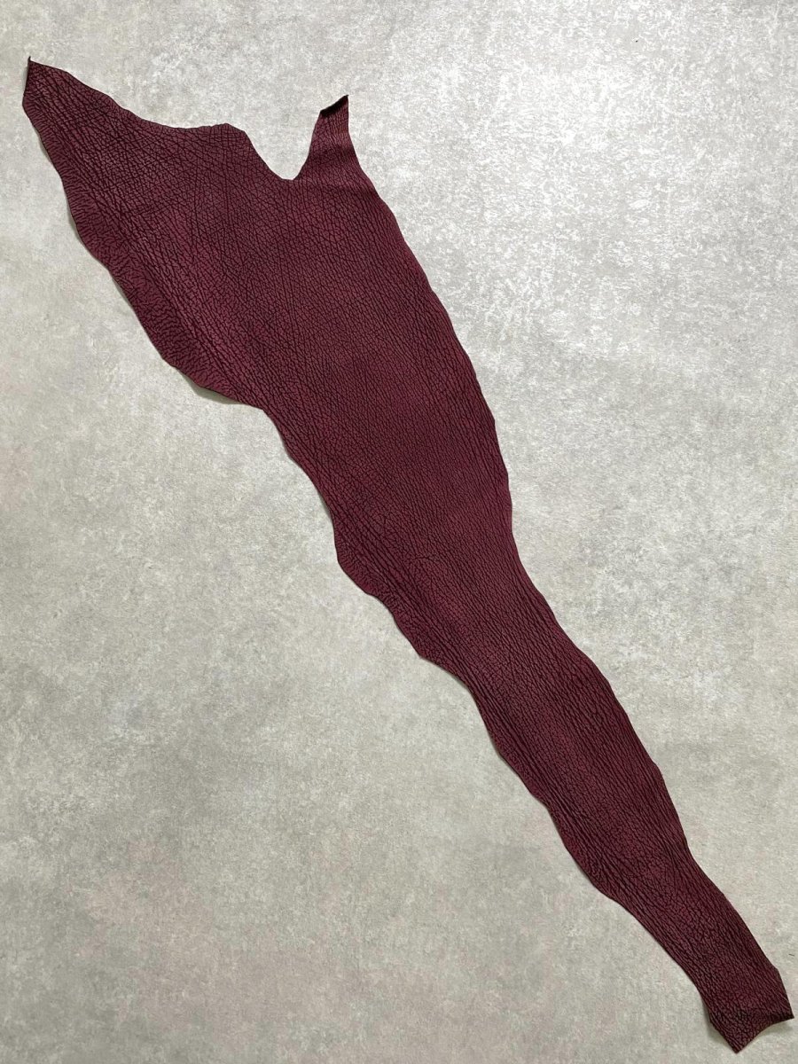 画像1: シャーク　ヌバック　ボルドー　鮫革　シャークスキン (1)