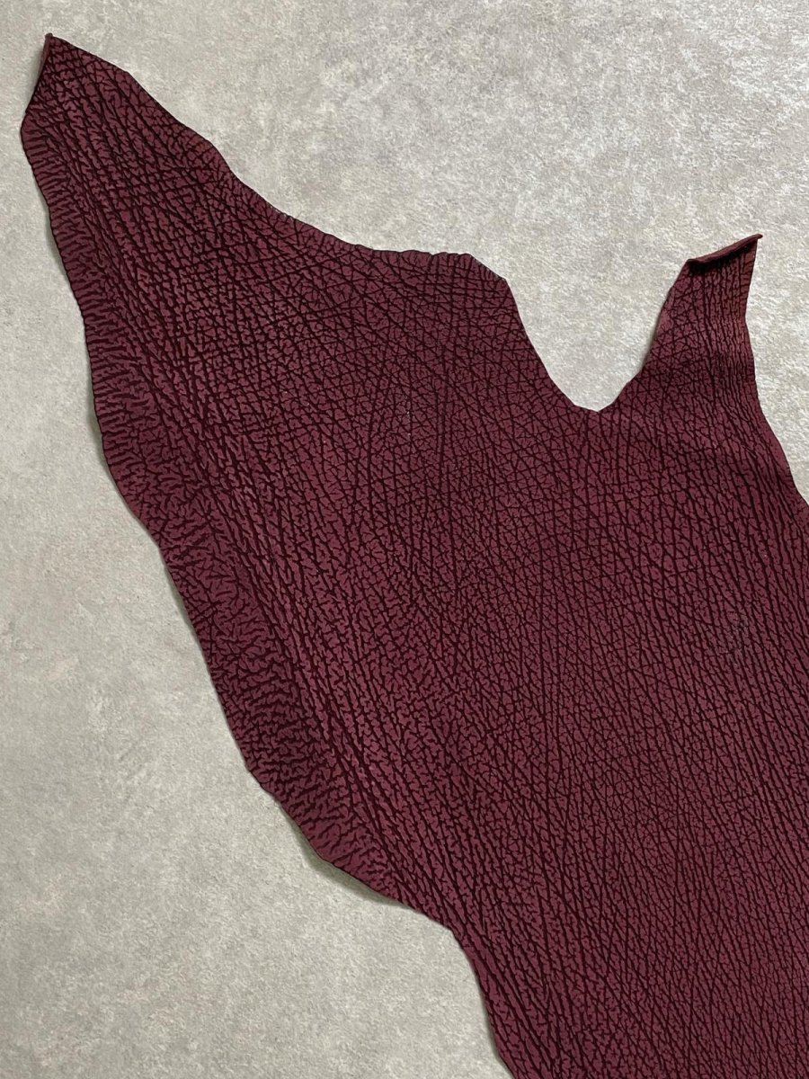 画像2: シャーク　ヌバック　ボルドー　鮫革　シャークスキン (2)