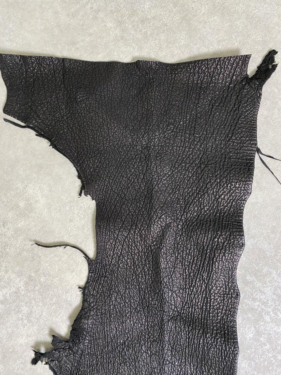 画像2: シャーク　ブラック　鮫革　シャークスキン　ハギレ (2)