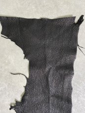 画像2: シャーク　ブラック　鮫革　シャークスキン　ハギレ (2)