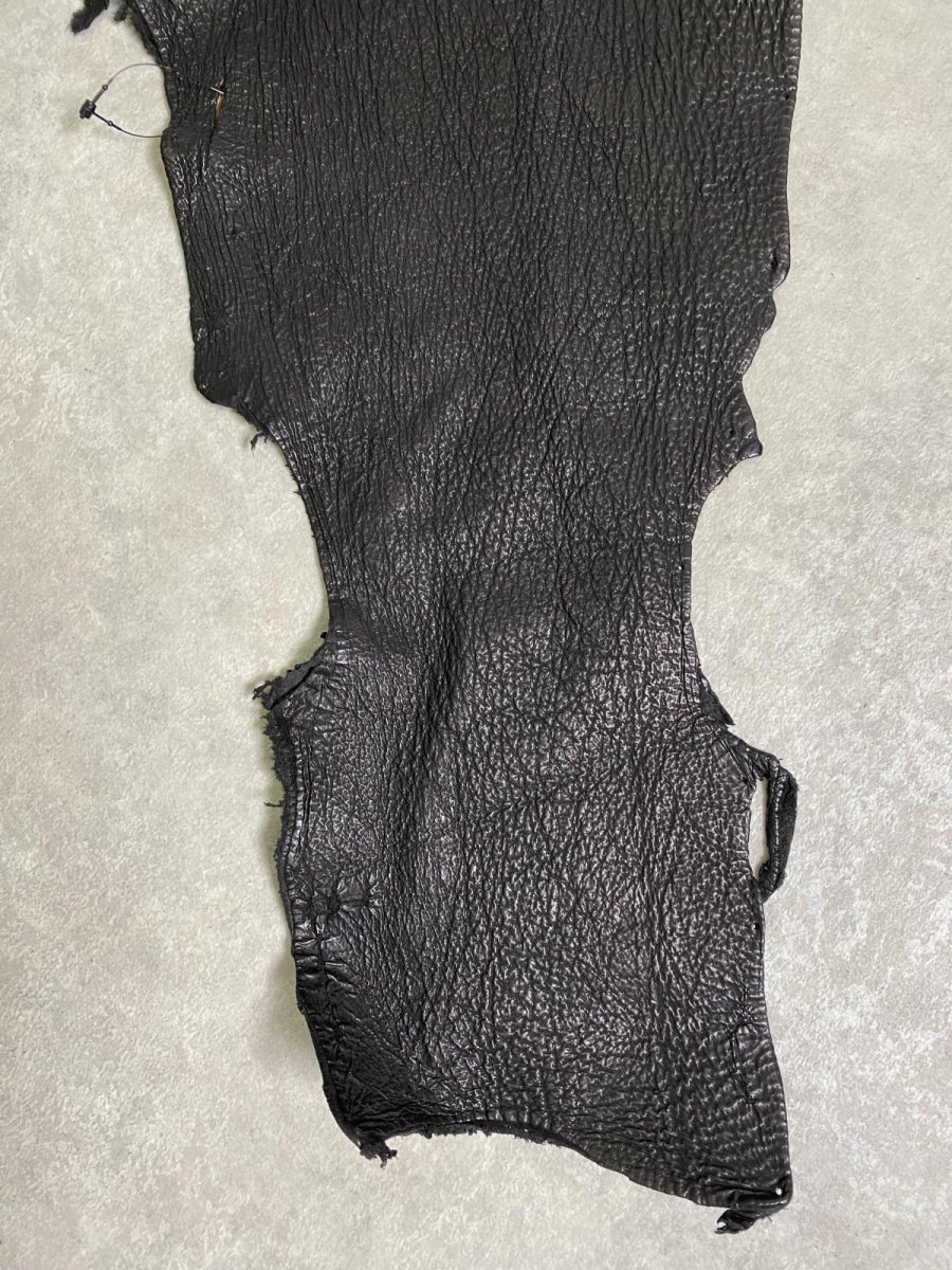 画像4: シャーク　ブラック　鮫革　シャークスキン　ハギレ (4)