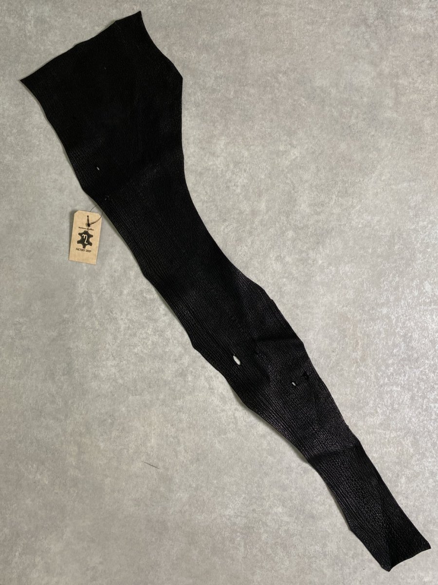 画像1: シャーク　ブラック　鮫革　シャークスキン　ハギレ (1)