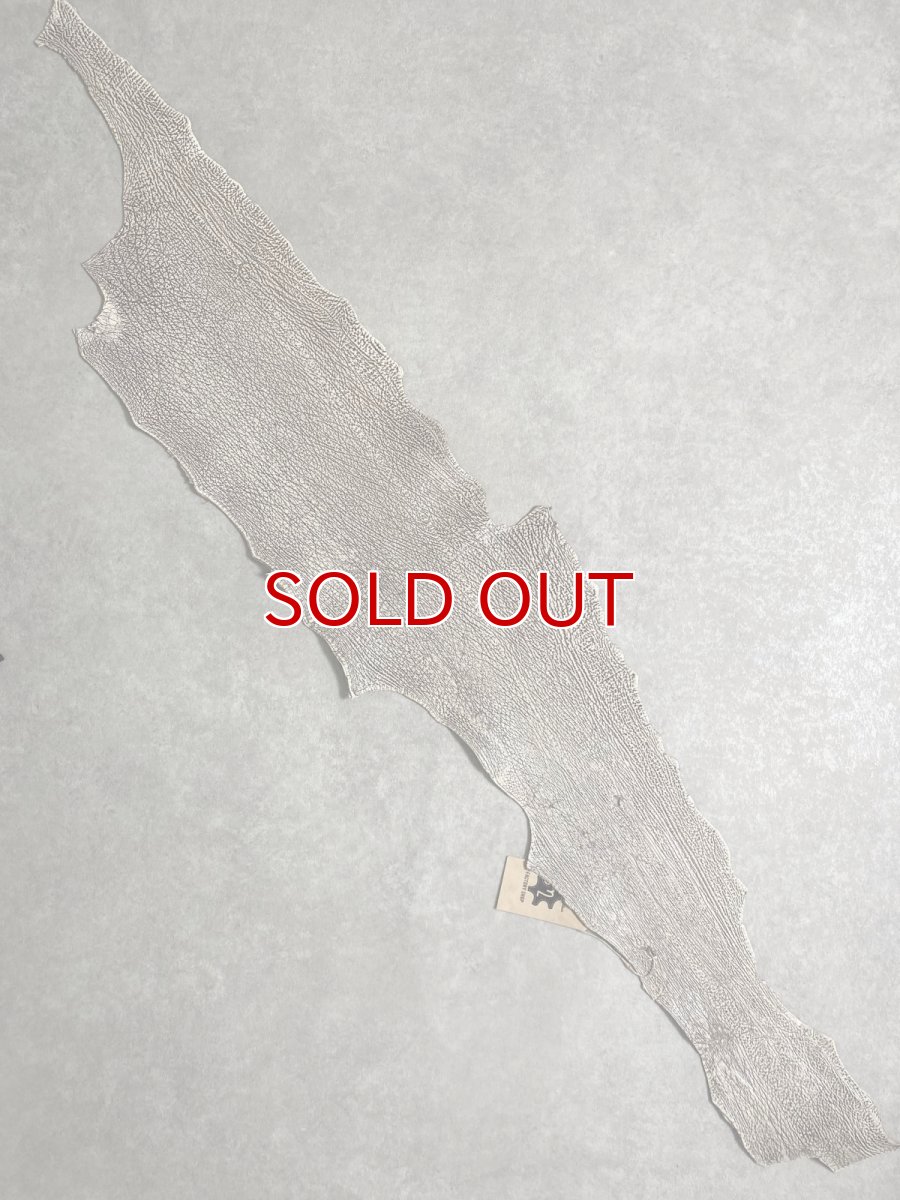 画像1: シャーク　バニラ×茶　サメ革　鮫革　シャークスキン　 (1)