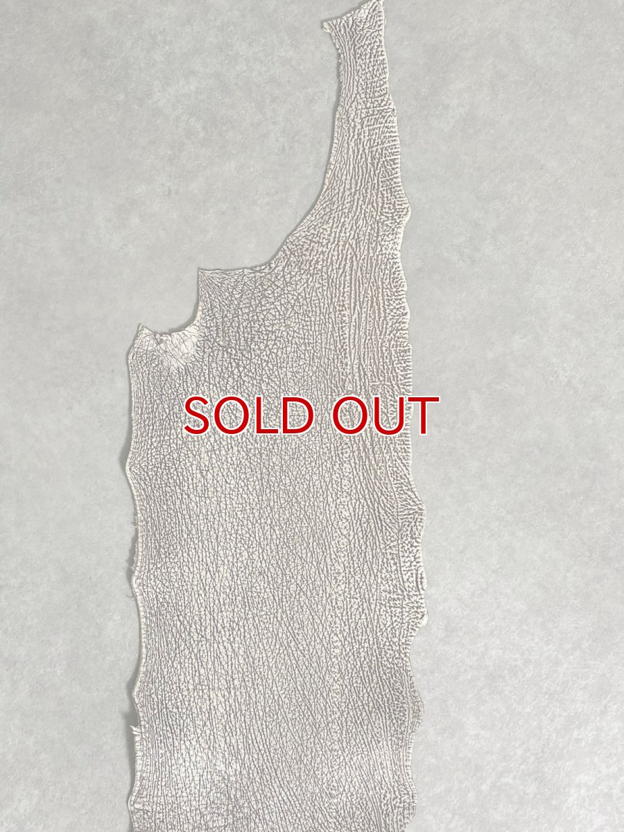 画像3: シャーク　バニラ×茶　サメ革　鮫革　シャークスキン　 (3)