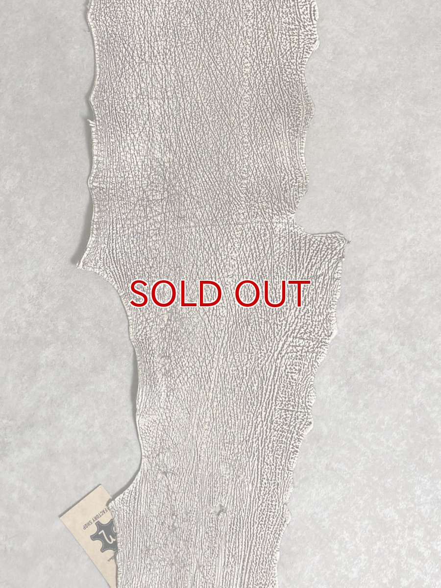 画像4: シャーク　バニラ×茶　サメ革　鮫革　シャークスキン　 (4)