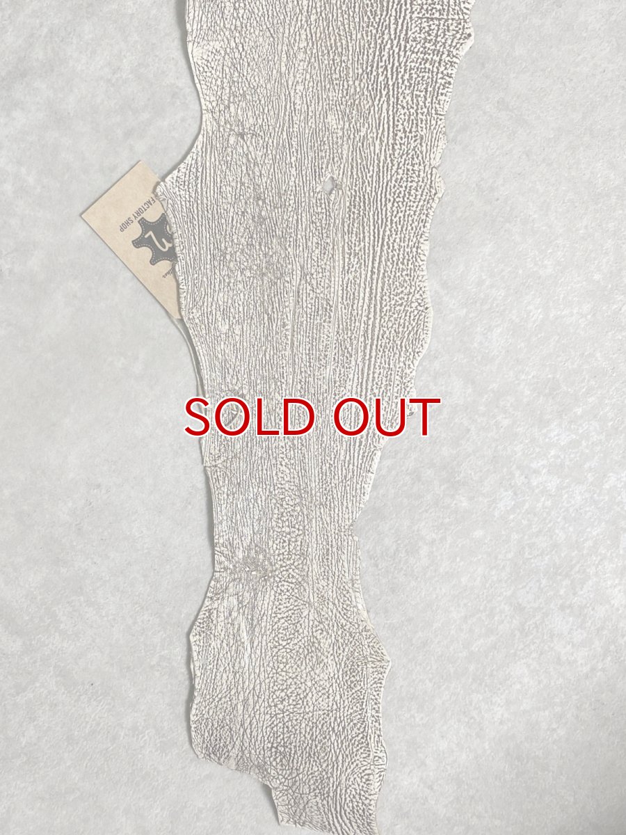 画像5: シャーク　バニラ×茶　サメ革　鮫革　シャークスキン　 (5)