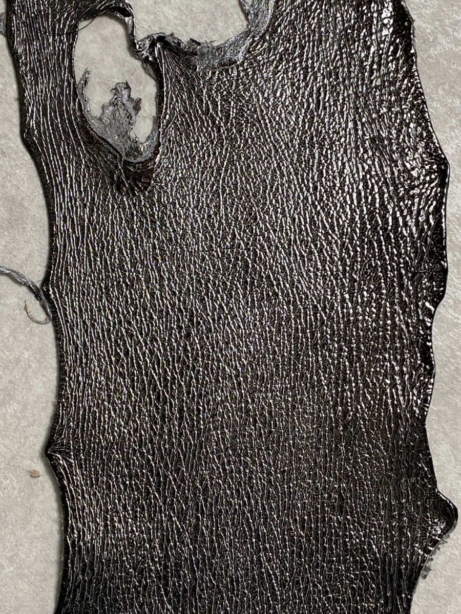 画像3: シャーク　サメ革　鮫革　シャークスキン　エナメル　ブラック (3)