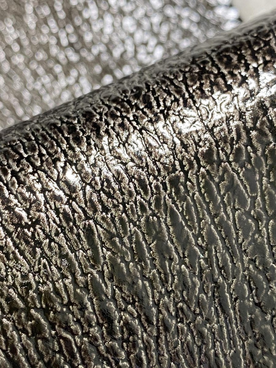 画像7: シャーク　サメ革　鮫革　シャークスキン　エナメル　ブラック (7)