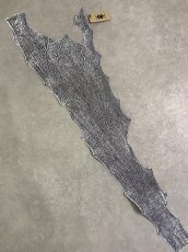 画像1: シャーク　白×黒　サメ革　鮫革　シャークスキン　 (1)