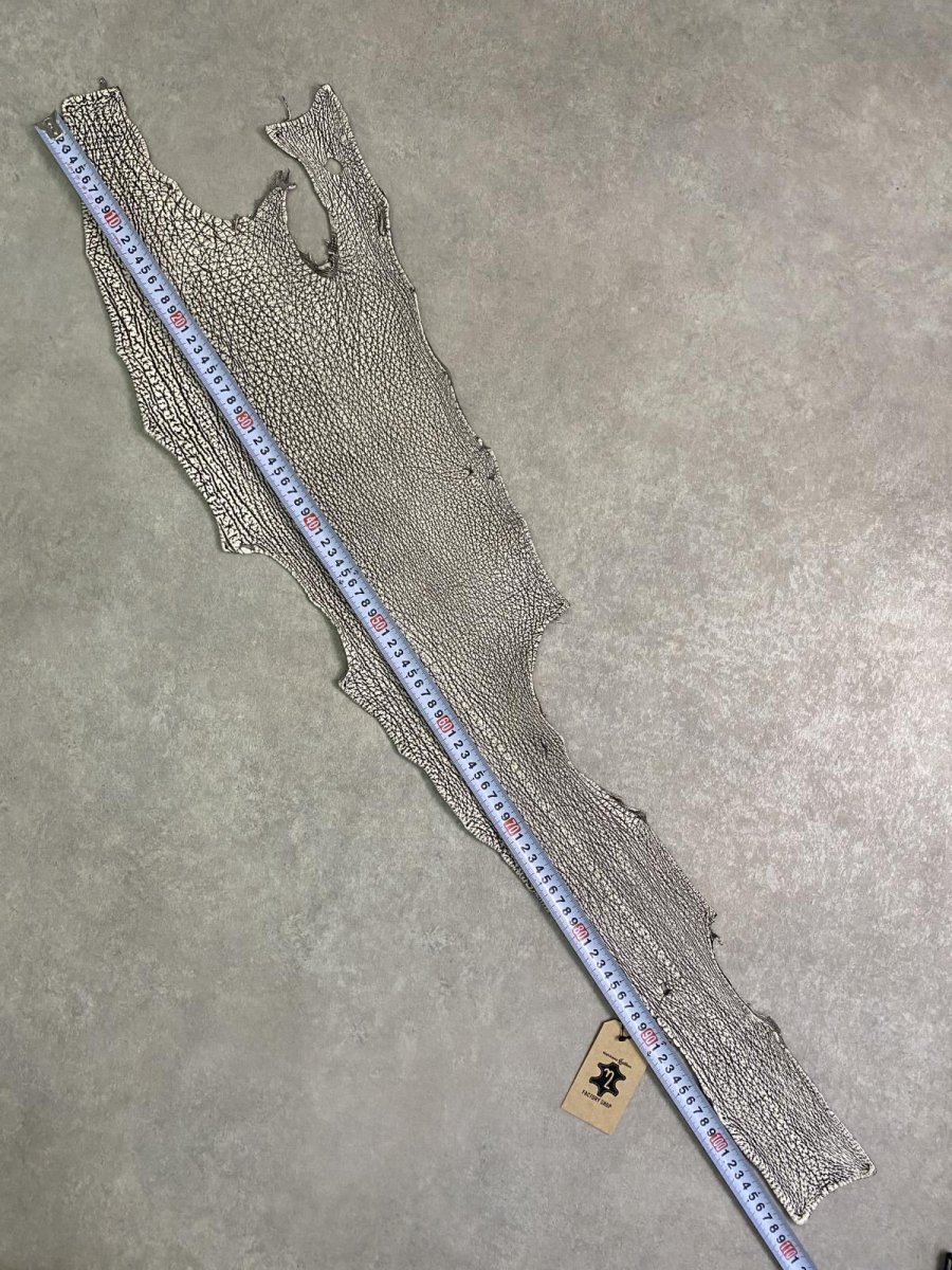 画像7: シャーク　バニラ×茶　サメ革　鮫革　シャークスキン　lot2 (7)