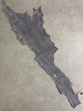 画像1: シャーク　白×黒　サメ革　鮫革　シャークスキン　 (1)
