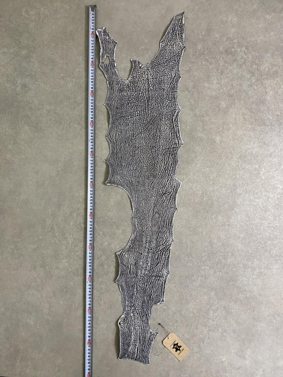 画像7: シャーク　白×黒　サメ革　鮫革　シャークスキン　 (7)