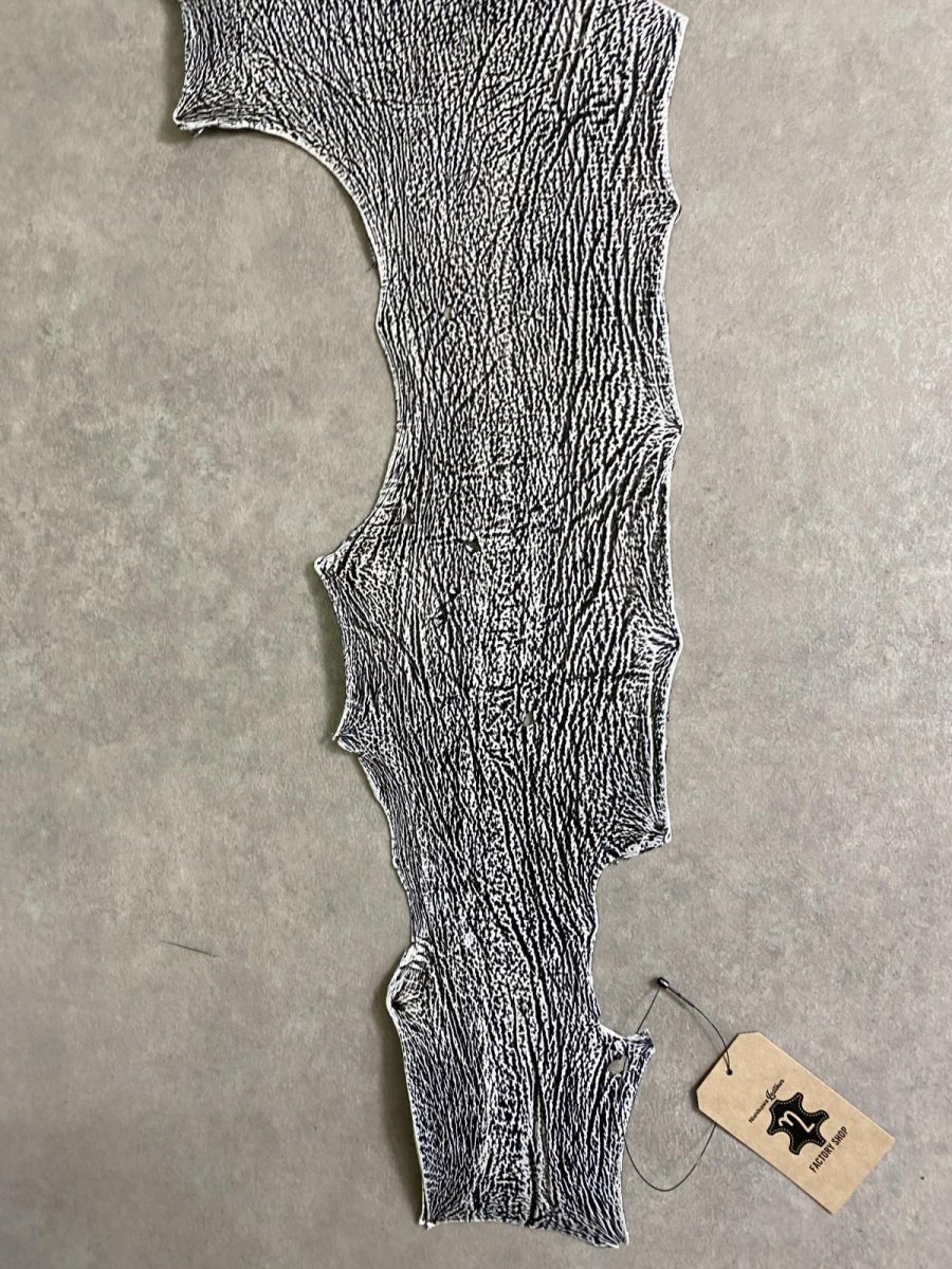 画像6: シャーク　白×黒　サメ革　鮫革　シャークスキン　 (6)
