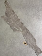 画像1: シャーク　バニラ×茶　サメ革　鮫革　シャークスキン　 (1)