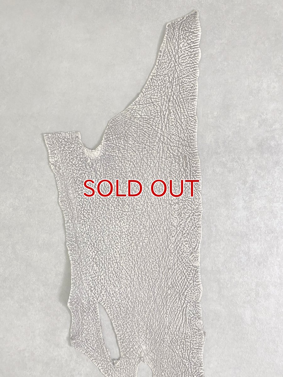 画像4: シャーク　バニラ×茶　サメ革　鮫革　シャークスキン　 (4)