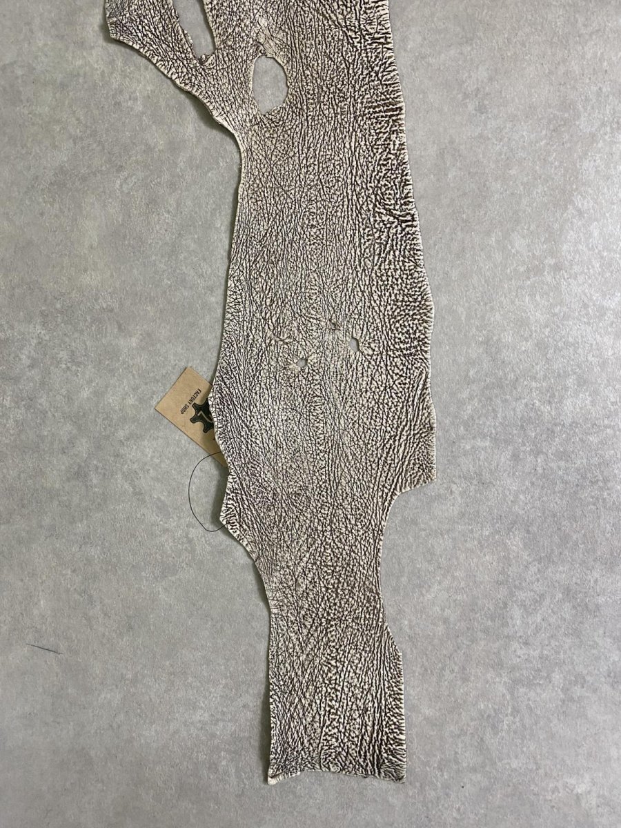 画像5: シャーク　バニラ×茶　サメ革　鮫革　シャークスキン　 (5)