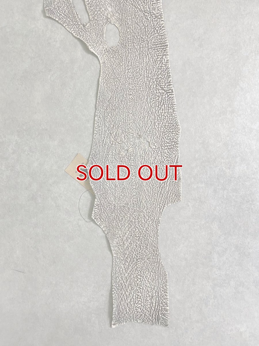 画像5: シャーク　バニラ×茶　サメ革　鮫革　シャークスキン　 (5)