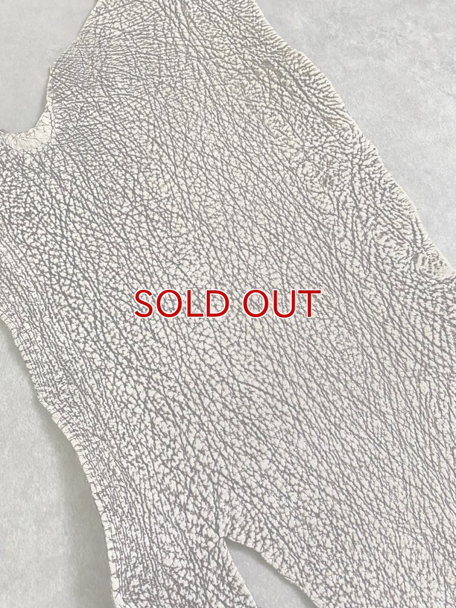 画像2: シャーク　バニラ×茶　サメ革　鮫革　シャークスキン　 (2)