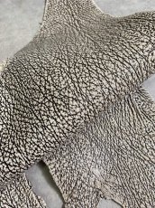 画像3: シャーク　バニラ×茶　サメ革　鮫革　シャークスキン　 (3)