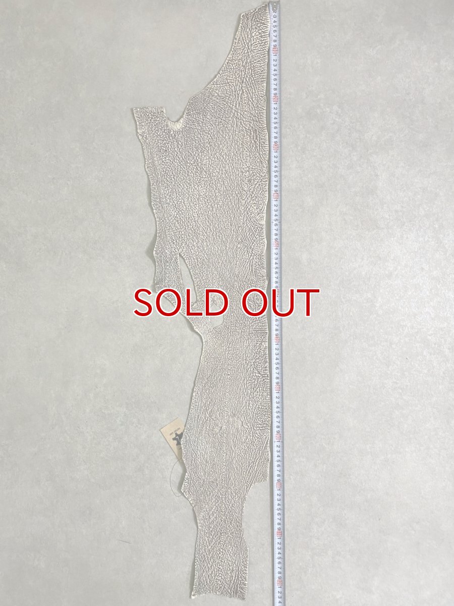 画像6: シャーク　バニラ×茶　サメ革　鮫革　シャークスキン　 (6)