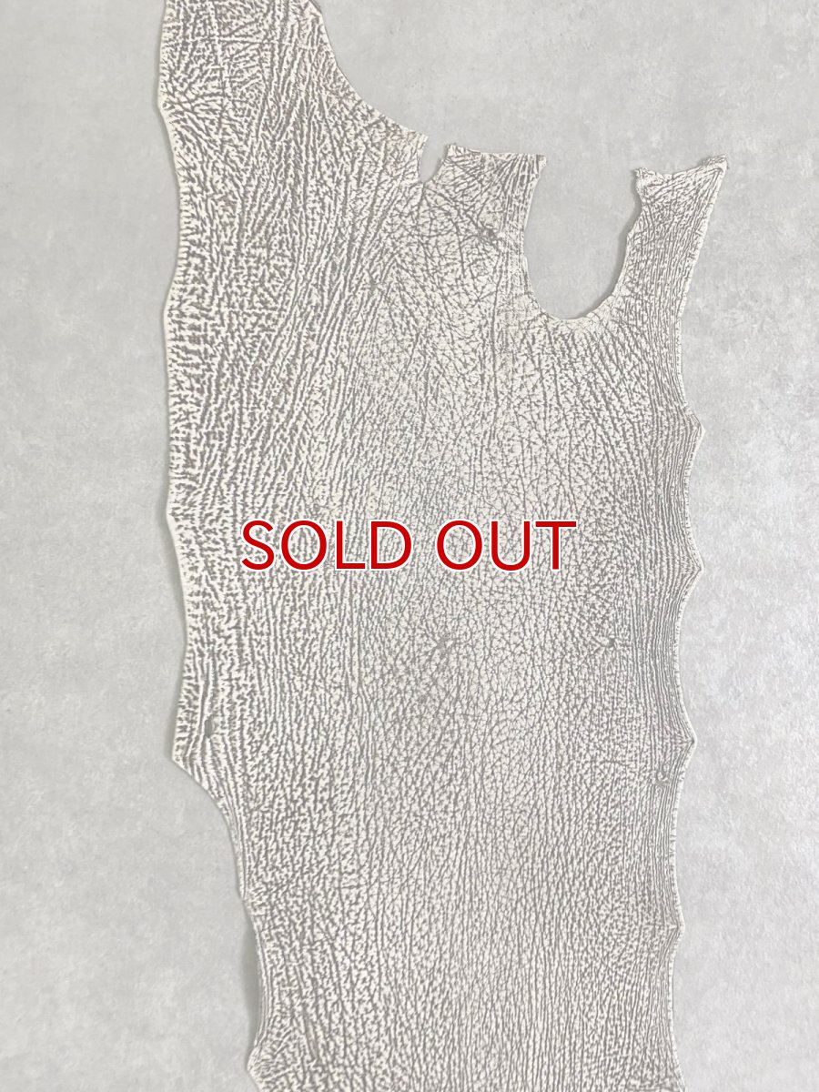 画像4: シャーク　バニラ×茶　サメ革　鮫革　シャークスキン　 (4)