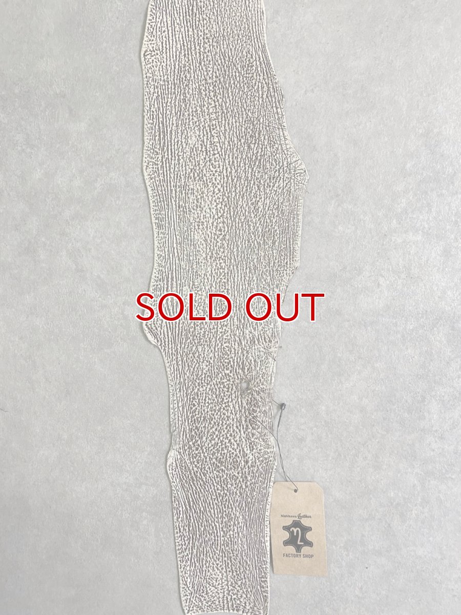 画像6: シャーク　バニラ×茶　サメ革　鮫革　シャークスキン　 (6)