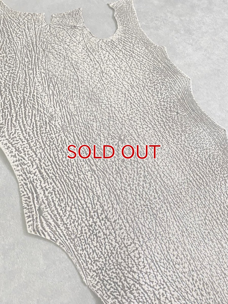 画像2: シャーク　バニラ×茶　サメ革　鮫革　シャークスキン　 (2)