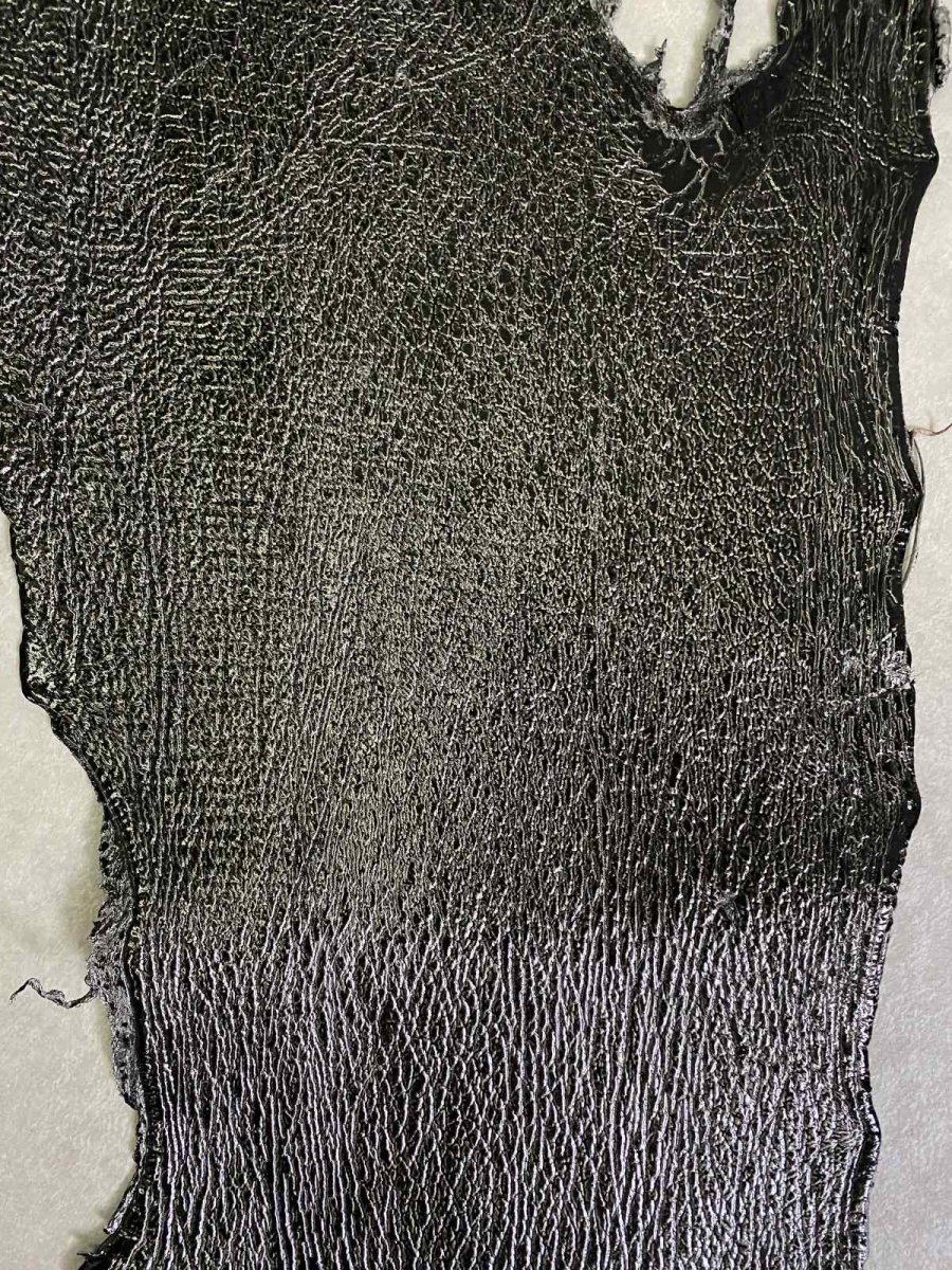 画像4: シャーク　サメ革　鮫革　シャークスキン　エナメル　ブラック (4)