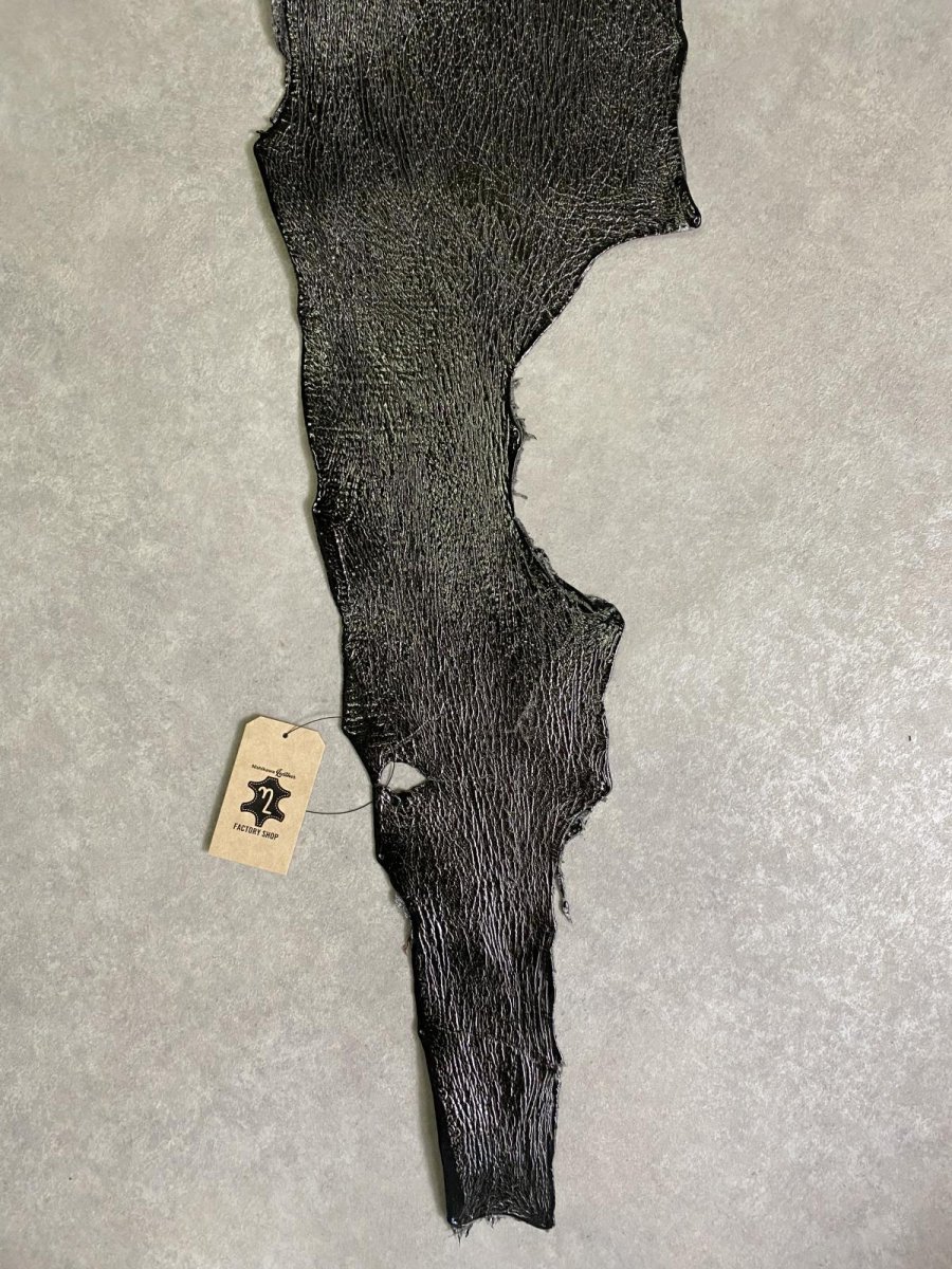画像7: シャーク　サメ革　鮫革　シャークスキン　エナメル　ブラック (7)