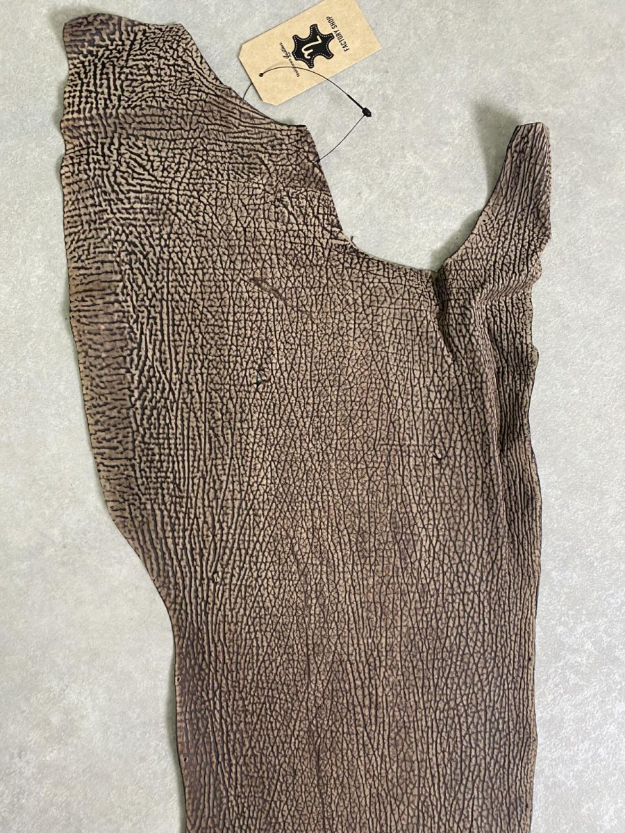 画像4: シャーク　ヌバック　ブラウン  鮫革 (4)