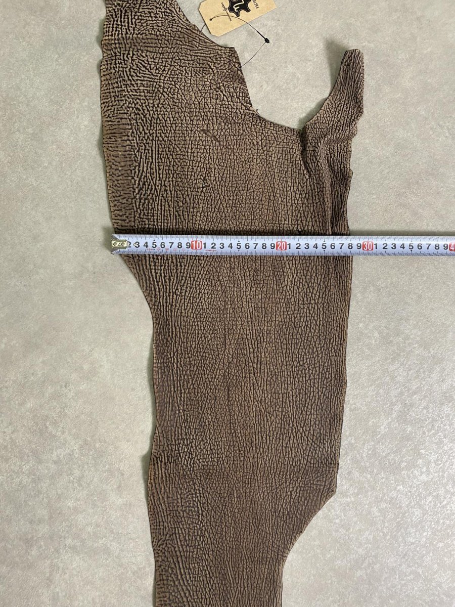 画像7: シャーク　ヌバック　ブラウン  鮫革 (7)