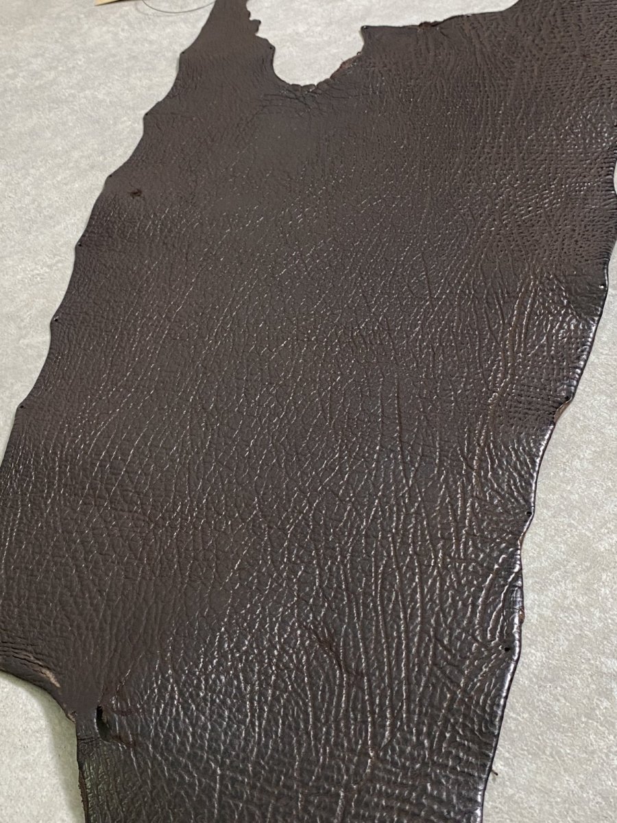 画像7: シャーク　ブラウン　サメ革　鮫革　シャークスキン (7)