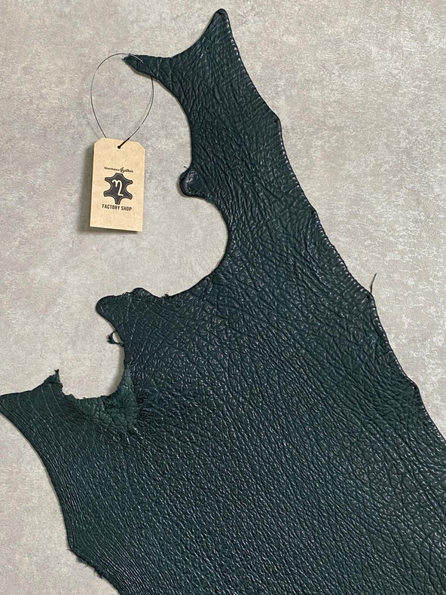 画像2: シャーク　ダークグリーン　サメ革　鮫革　シャークスキン (2)