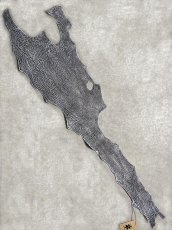 画像1: シャーク　白×黒　サメ革　鮫革　シャークスキン　 (1)