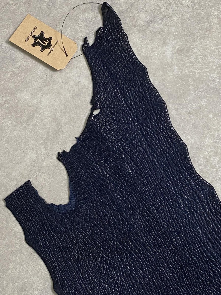 画像2: シャーク　ネイビー　サメ革　鮫革　シャークスキン (2)