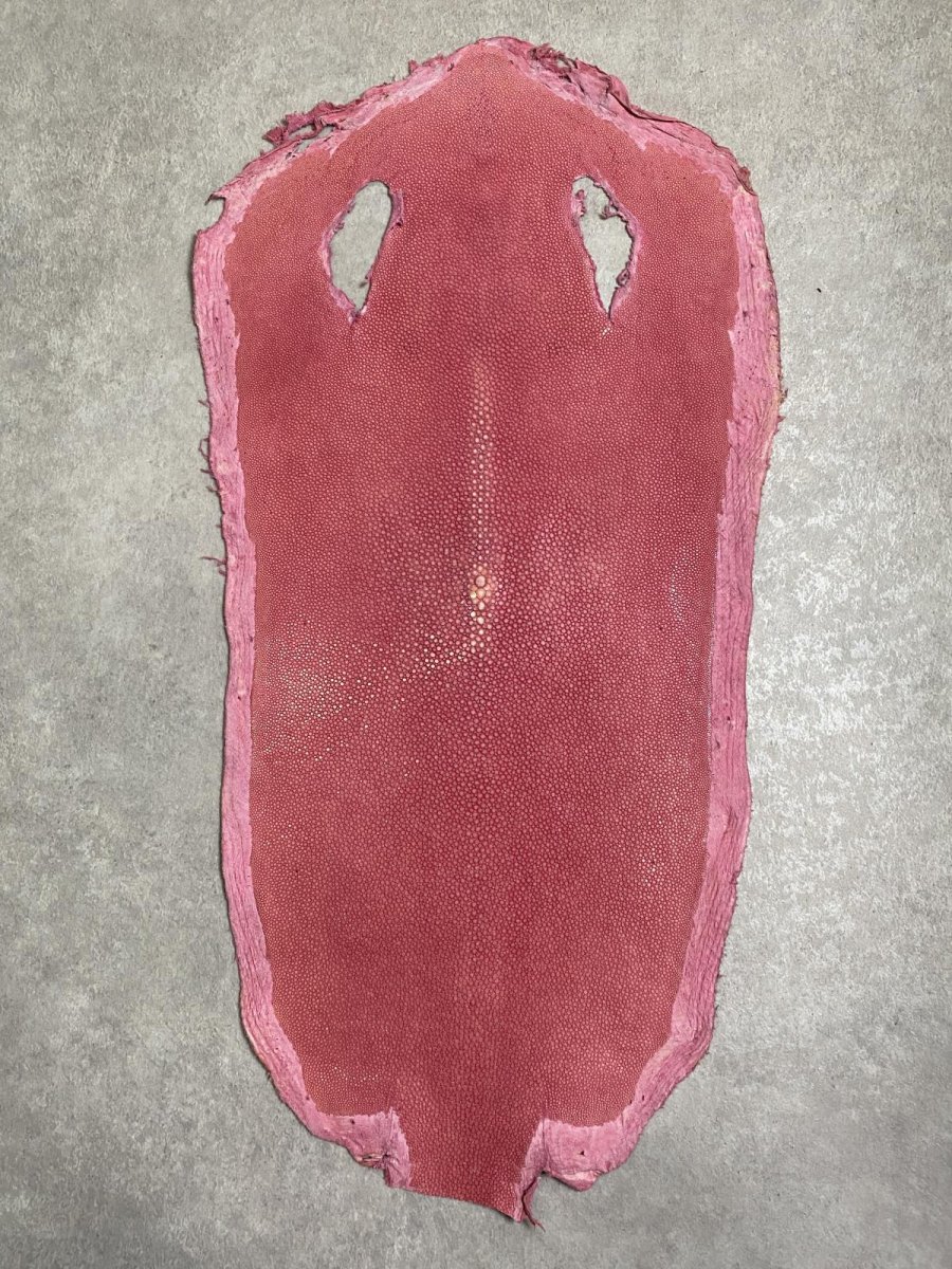 画像1: スティングレイ　吟スリ　ロング　ピンク　8インチ　エイ革　ガルーシャ (1)