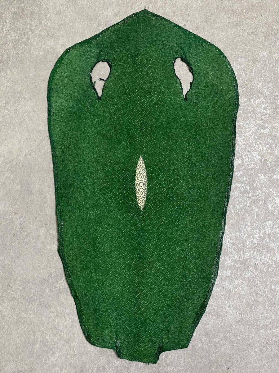 画像1: スティングレイ　グリーン　８インチ　エイ革　ガルーシャ (1)