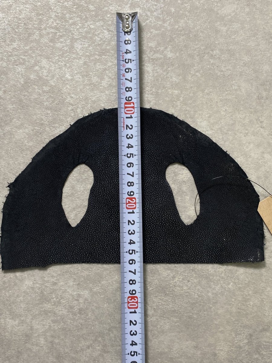 画像7: スティングレイ ブラック 吟スリ ぼうし型ハギレSサイズ エイ革 ガルーシャ (7)