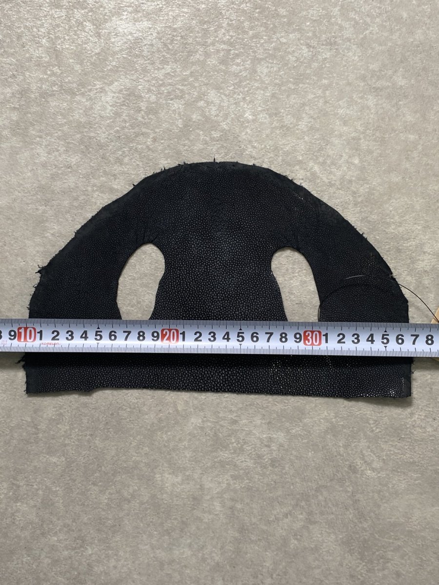 画像6: スティングレイ ブラック 吟スリ ぼうし型ハギレSサイズ エイ革 ガルーシャ (6)