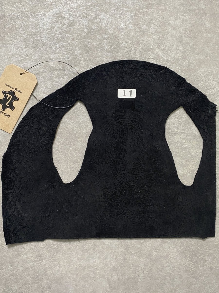 画像5: スティングレイ ブラック 吟スリ ぼうし型ハギレLサイズ エイ革 ガルーシャ (5)