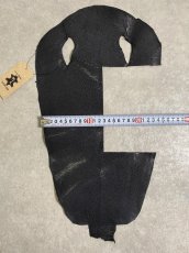 画像10: スティングレイ　ブラック　吟スリ　ハギレ　エイ革　ガルーシャ (10)