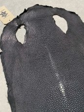 画像2: スティングレイ　吟スリ　ロング　ブラック　9インチ　エイ革　ガルーシャ (2)