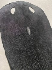 画像2: スティングレイ　ブラック　10インチ　エイ革　ガルーシャ (2)