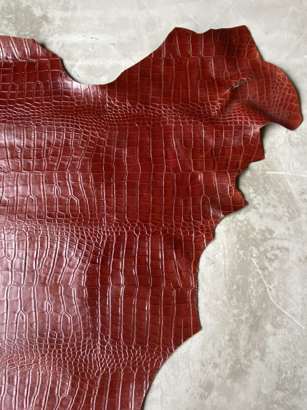 レザー半幅帯 クロコ調 レザー半幅帯 クロコ調 受注生産］クロコ